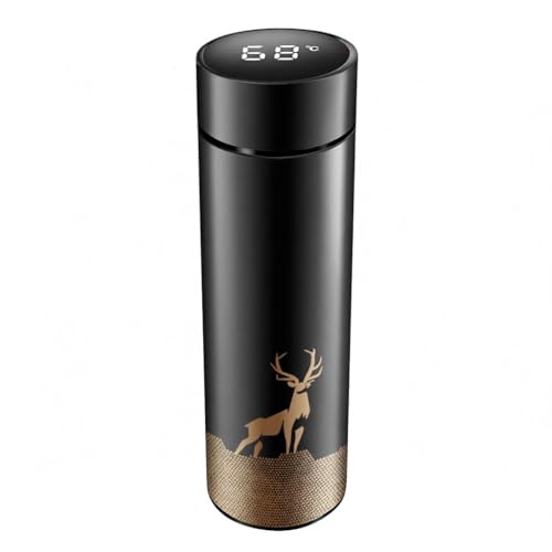 Generisch Sanfoelek Intelligente Temperaturanzeige Vakuumisolierte Flasche 500 ml (17,6 oz) mit LCD-Touchscreen, auslaufsicher, Edelstahl, smarte Kaffeetasse, Reisebecher