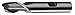 Cleveland C41629 HG-2 High Speed Steel Single End 2-Flute Center Cutting End Mill