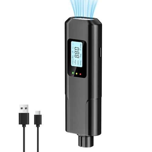 Alcoholimetro, Alcoholimetro Digital con Pantalla LCD, Portátil Precisión Alcoholemia Test Profesional Alcoholímetro Portátil Alcoholímetro Homologado para Uso Doméstico, Policial y Profesiona