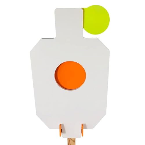 Highwild Ar500 Steel Hostage Target 12" X 20" X 3/8" Armored Steel Bullseye Reactive Idpa Shooting Target With 2X4 T-Post Bracket #TOP7