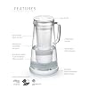 LifeStraw Home Pitcher Glass and Base 7 Cup with Replacement Microfilter Filter for Bacteria, Parasites and 30+ Contaminants