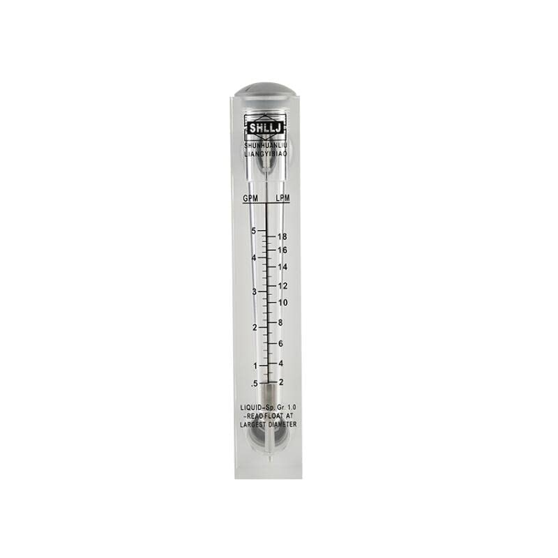 PMMA-Durchflussmesser LZM-15 Flüssigkeits-Rotameter, einstellbar/nicht einstellbar, 1/2 Zoll BSPT-Außengewinde, quadratische Platte, Typ 0,2–2 GPM, 1–7 l/min ( Color : 1-7 LPM , Size : Adjustable )