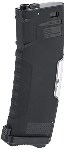 Evike Airsoft - BAMF GEN2 Polymer 190rd Mid-Cap Mag for Airsoft M4/M16 Series AEG Rifles (Model: Black/Single Mag)