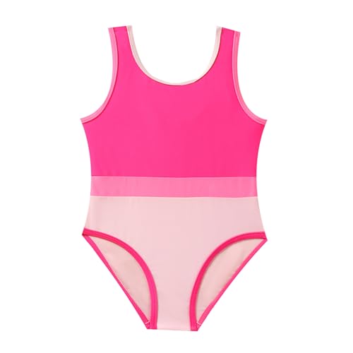 Image of Toddler Girl Swimsuit Candy Color One-Piece Swimwear Girls Color Block Bathing Suit Summer Bikini Set 1-6 Years