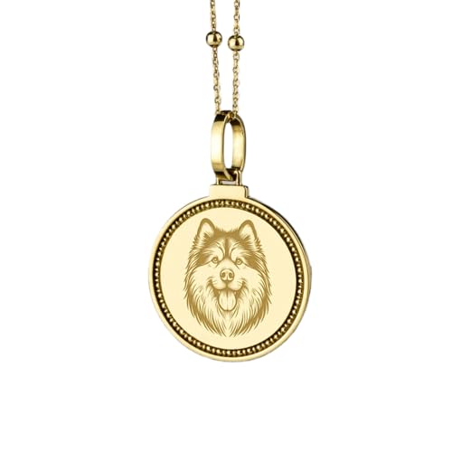 Pendentif rond Vaduz en argent 925 et or, le cadeau idéal avec sa chaîne de 45 cm
