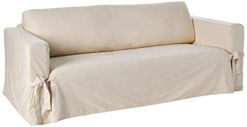SureFit SF41844 Sofa Slipcover, Box Cushion, Natural