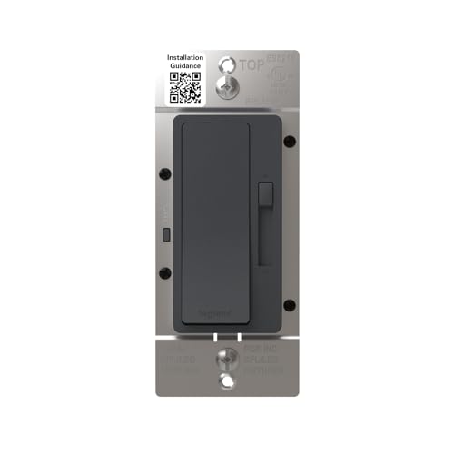 Image of Legrand Radiant 150W LED Dimmer Light Switch 3-Way Rocker Graphite 1 Pack