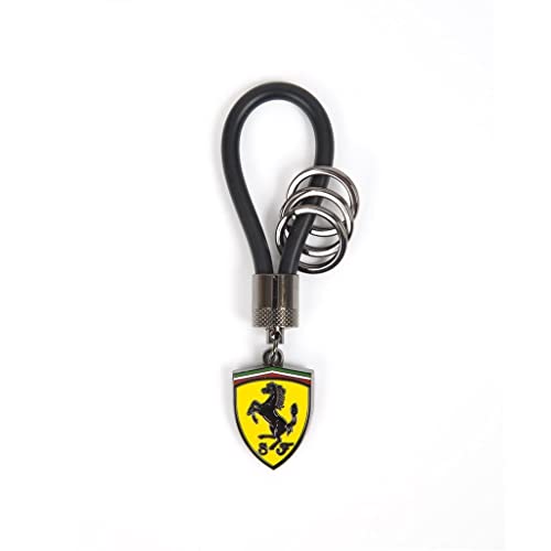Ferrari Scuderia Portachiavi in gomma e metallo, articolo con licenza...