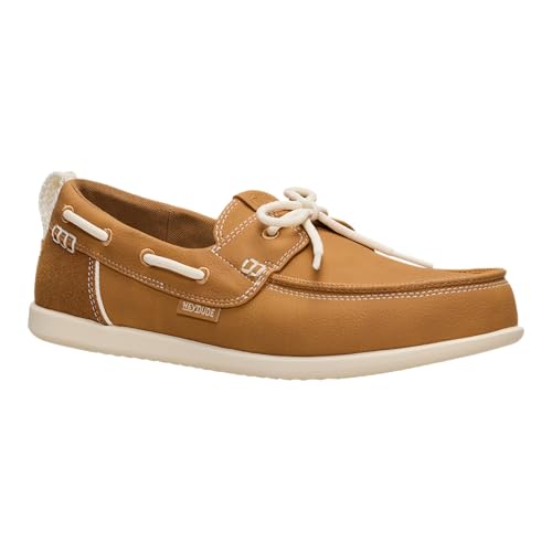 HEYDUDE Women's Harbor Breeze Lo Classic Boat Shoe, Bone Brown, Size 7, Lightweight Slip-On Loafer - image 8