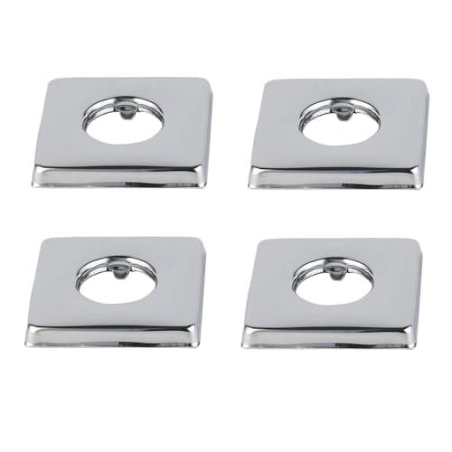 BE-TOOL 4PCS Stainless Steel Angle Valve, Escutcheon Flange Plumbing Cover Plates for 5/8 Inches OD Copper, PVC Pipe Wall Covers for Faucet, Sink, Toilet Plumbing (C3)