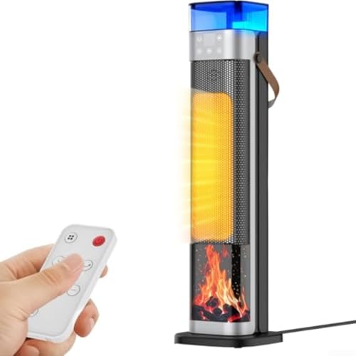 2000W PTC Heater Fan With Remote Control, Timer, 3 Adjustable Speeds, Humidifier, Digital Display, Overheat And Tilt Safety Protection For Home And Office(U)