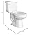 PROFLO PFCT103HEWH PROFLO PFCT103HE Jerritt 1.28 GPF Two Piece Elongated Chair Height Toilet with Left Hand Lever - Seat Included