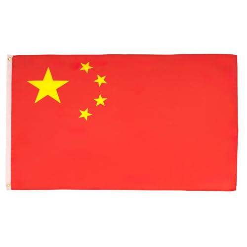 AZ FLAG - China Flag - Large 5x8 Ft - 100D Polyester Chinese Big Banner with Two Metal Grommets - Fade Resistant - Vivid Colors - 5' x 8' Feet - 250x150 Cm
