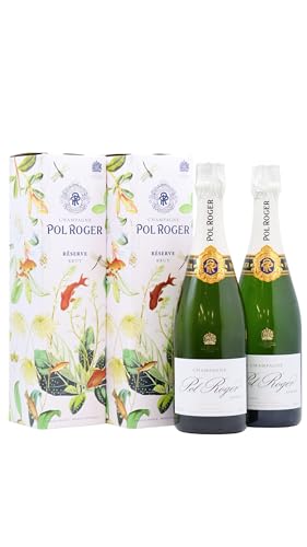Pol Roger Brut Reserve Champagne 75cl, Pack of 2