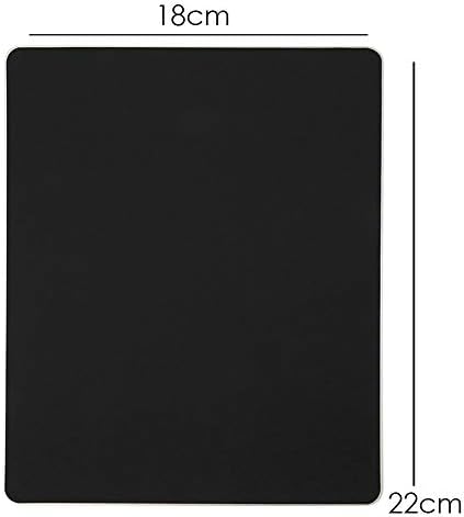 DIGIFLEX Aluminium Mouse Mat  Non-Slip Metal Mouse Pad - Strong Durable Waterproof  Stylish Modern Design -Protective for Office Home Gaming  22 x 18cm - Black