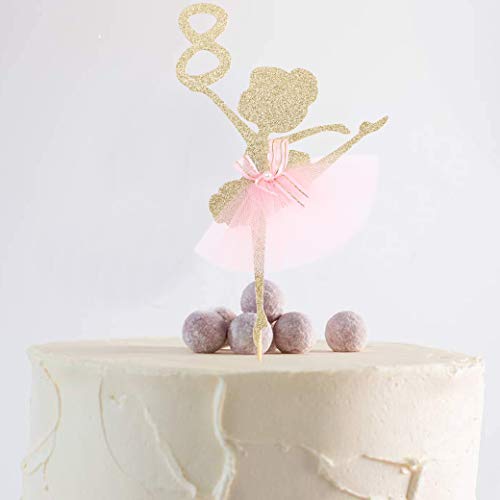Ballet Cake Topper 6To9 Years Old - Ballerina, Birthday Cake Topper, Ballet Birthday Party, Dancing Princess Birthday Party, Birthday Party Cake Decoration Ballet Cake (Ballet Cake Topper 8) #TOP2