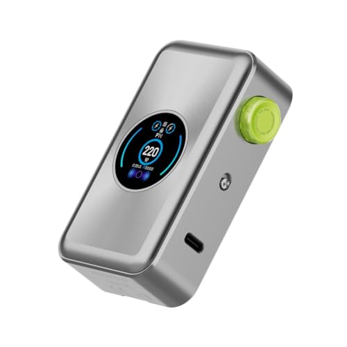 Vapo'resso GEN MAX Box Mod 220 W Vape Baterías 18650 duales (batería no incluida) Modo F(t) / PULSE/ECO/VV AXON CHIP Cigarrillo electrónico Original (Plata Ártico) - No Nicotine