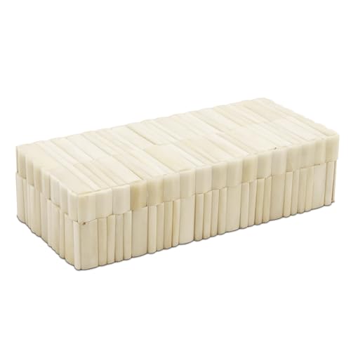 Image of Handicrafts Home Decorative Box - Handmade Jewelry Organizer Box with Lid - Keepsake Box for Home Decor, Jewelry, Accessories, Collectibles - Modern Wooden Storage Box - Stem, 10X4.5X2.5 inch