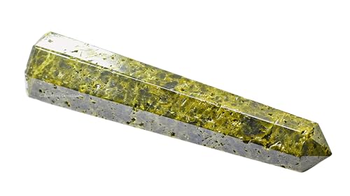 Image of Amazing Gemstone Green Tourmaline in Matrix Crystal Towers - Natural Healing Crystal Point Obelisk for Reiki Healing and Crystal Grid (3 inch to 4 inch INCH)