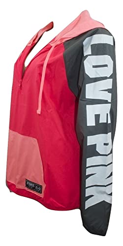 Victoria's Secret Pink Anorak Windbreaker Half Zip Jacket Hoodie Size XS/Small Multicolor New2