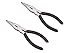 Edward Tools Long Nose Pliers with Side Cutter 6" - 2 Pack - Drop forged steel - Polished rust proof finish - Extra strength well aligned side cutter - Smooth action needle nose pliers