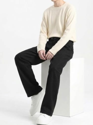 Image of Linen Pants for man | Relaxed Fit Korean Pants | Gurkha Trouser | Lower for Men | Elastic Waist Bottom wear | Straight Fit Casual Trousers | Formal Pant for Office & Wedding