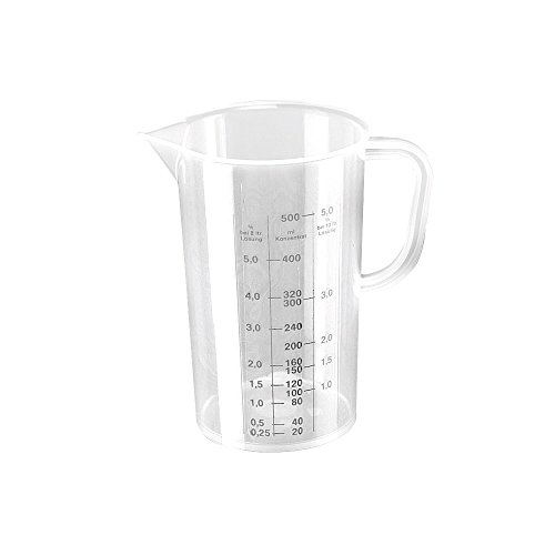1x Schülke Messbecher, Maßbecher Messkanne Dosierhilfe, Skalierung, transparent, 50 ml