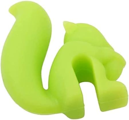 5 Pcs Candy Colors Cute Squirrel Shape Silicone Tea Bag Holders, Squirrel Drink Markers, Cup Hanging Tool Mug Gift Set
