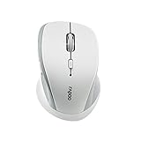 Rapoo 3910 kabellose optische Maus mit 2,4 GHz Wireless-Verbindung, hochauflösender 1000 DPI-Sensor, weiß