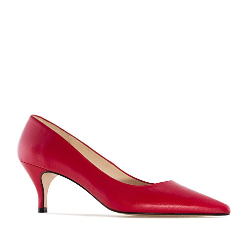 Andrés Machado - Zapato de Tacón en Piel Color Rojo para Mujeres y Adolescentes - Am.Amanda - Stilettos de Punta Fina para Invierno y Verano - Salones en Talla 44 Cover