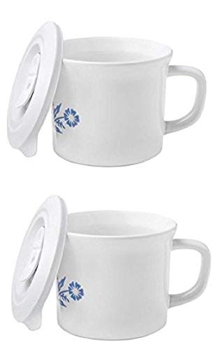 CorningWare Soup Mug with Lid Vented Microwave 20-oz - 2 Pack