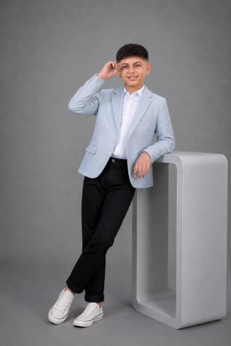 Image of SaintX Kids Boys Premium Blazer | Stretchable Structured Performance Grade Fabric | Fully Lined | Slim Fit | Formal & Casual Multi-Purpose Coat (1-14 Years KB02)