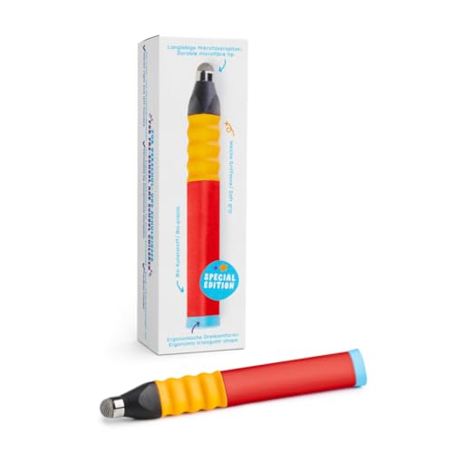 Edurino Ergonomischer Eingabestift I Special Edition | Tablet Stift für Kinder I Eingabestift für Edurino Figuren I Lernspiele ab 4 Jahren I Stylus Touch Pen (Rot)