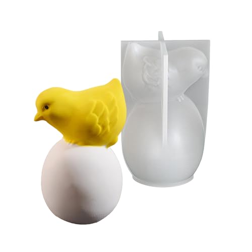 NVOQILIN Molde de silicona de grado alimenticio para hornear huevos de pollito, para hacer velas y jabón y chocolate