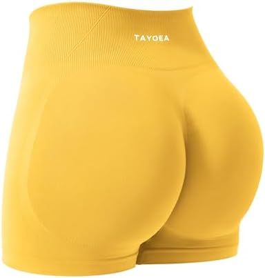 TAYOEA Sport Shorts Damen Scrunch Butt Lifting Gym Kurze Sporthose Push Up Booty Workout Kurze Leggings Seamless Radlerhose Damen für Yoga Fitness