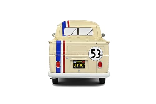 Solido Volkswagen T1 Pick UP Racer 53 Beige 1950 1:18 miniatura 4
