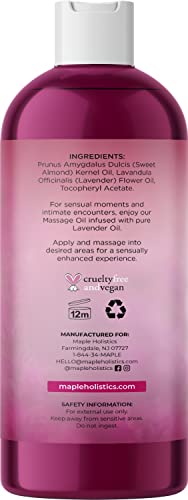 image for Maple Holistics Lavender Massage Oil for Couples Massage - Sensual Mas