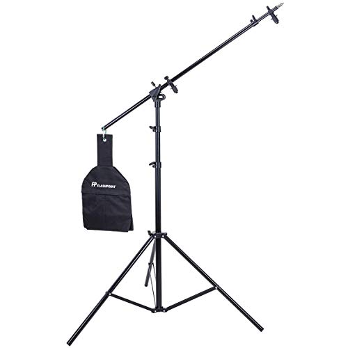 Photo Basics 40" 5-In-1 Collapsible Reflector With Case - Bundle With Flashpoint 11.5' 5-Section Super Light Stand/Boom Extension/Reflector Holder Arm #TOP2