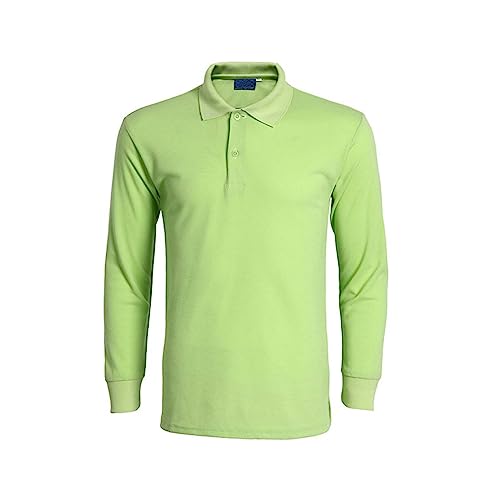Plain Polo Shirts Long Sleeve For Men Business Casual Shirts Regular-Fit Dress Shirts Button Front Formal Shirt Work Shirts Non Iron Shirt Long-Sleeved T-Shirt Golf Tennis T-Shirt Polo Tops