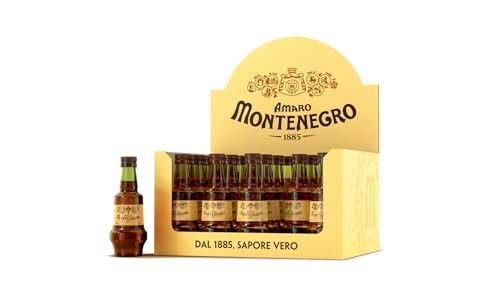 Amaro Montenegro - Amaro Mignon da Collezione 5 cl - Confezione da 20 bottigliette - Idea Regalo Esclusiva - Vol. 23%