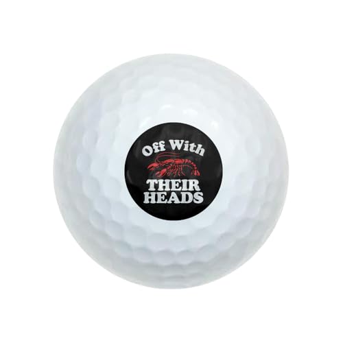 GRAPHICS & MORE Off with Their Heads Crawfish Wilson Golf Balls 12 Pack, Regulation Size Full Color Premium Golf Balls