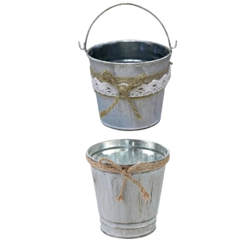 BESPORTBLE 2 Stück Vintage Blumenkübel aus Eisen Rustikaler Metall...