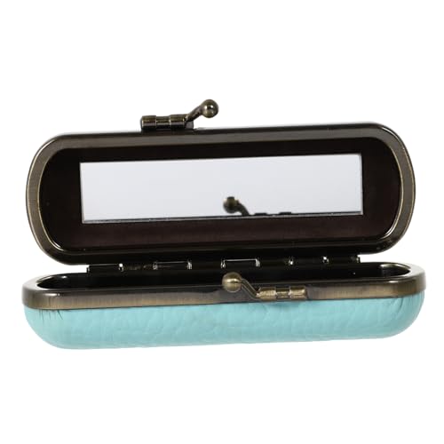 Beaupretty Caja caja de pintalabios storage box monedero cosmético pegatinas de pared decoración del dormitorio estuche individual para lápiz labial estuche de lápiz labial retro PU