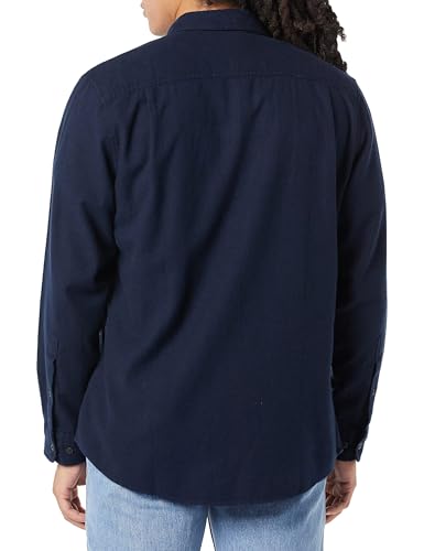 Image of Amazon Essentials Men's Regular Fit Long-Sleeve Flannel Shirt, Soft Brushed Cotton, Lightweight yet Warm