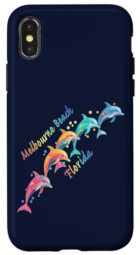 Amante de los delfines Melbourne Beach FL Familia Vacaciones en la playa Carcasa para iPhone X/XS