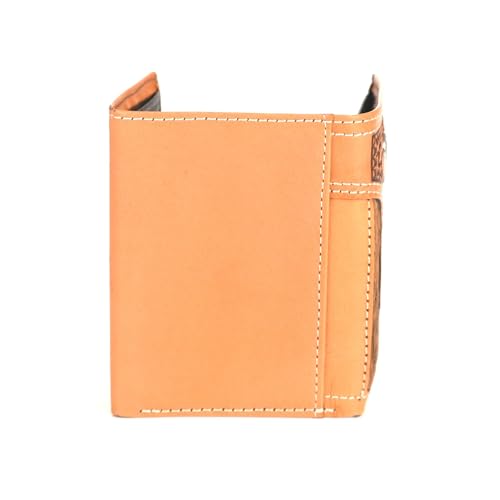 ARIAT Trifold Calf Hair Basketweave Wallet, Natural3