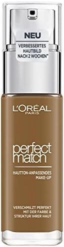 L'Oréal Paris Perfect Match Make-up 8.5.N Pecan, płynny makijaż, dopasowuje się do odcienia skóry, pielęgnuje skórę z kwasem hialuronowym i aloesem