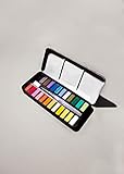 Omy Watercolor Paint Kit, Paint Brush Included, Perfect for Gift Giving or an Art Enthusiast