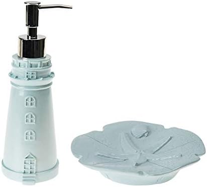 Boston Warehouse Bosphorus ZBOSP-C44 Banyo Seti, 2li, Deniz Feneri Mavi Model - Görsel 1