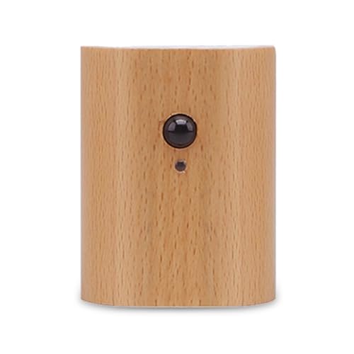 Quystetes Lámpara de Pared de Inducción Inteligente de 0,4 W, Luz Infrarroja con LED de Madera, Sensor de 2700 K-3000 K, Bombilla Magnética para Armario.